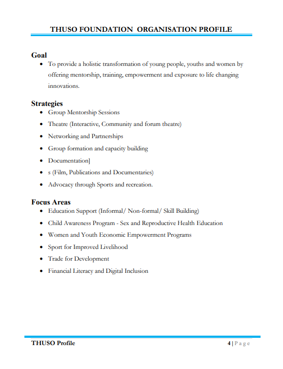 Thuso Sports Profile Page 4